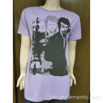 新设计男士100％棉T恤短袖